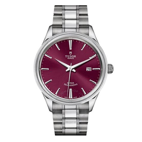 Tudor Style Automatic Burgundy Dial Men's Watch 